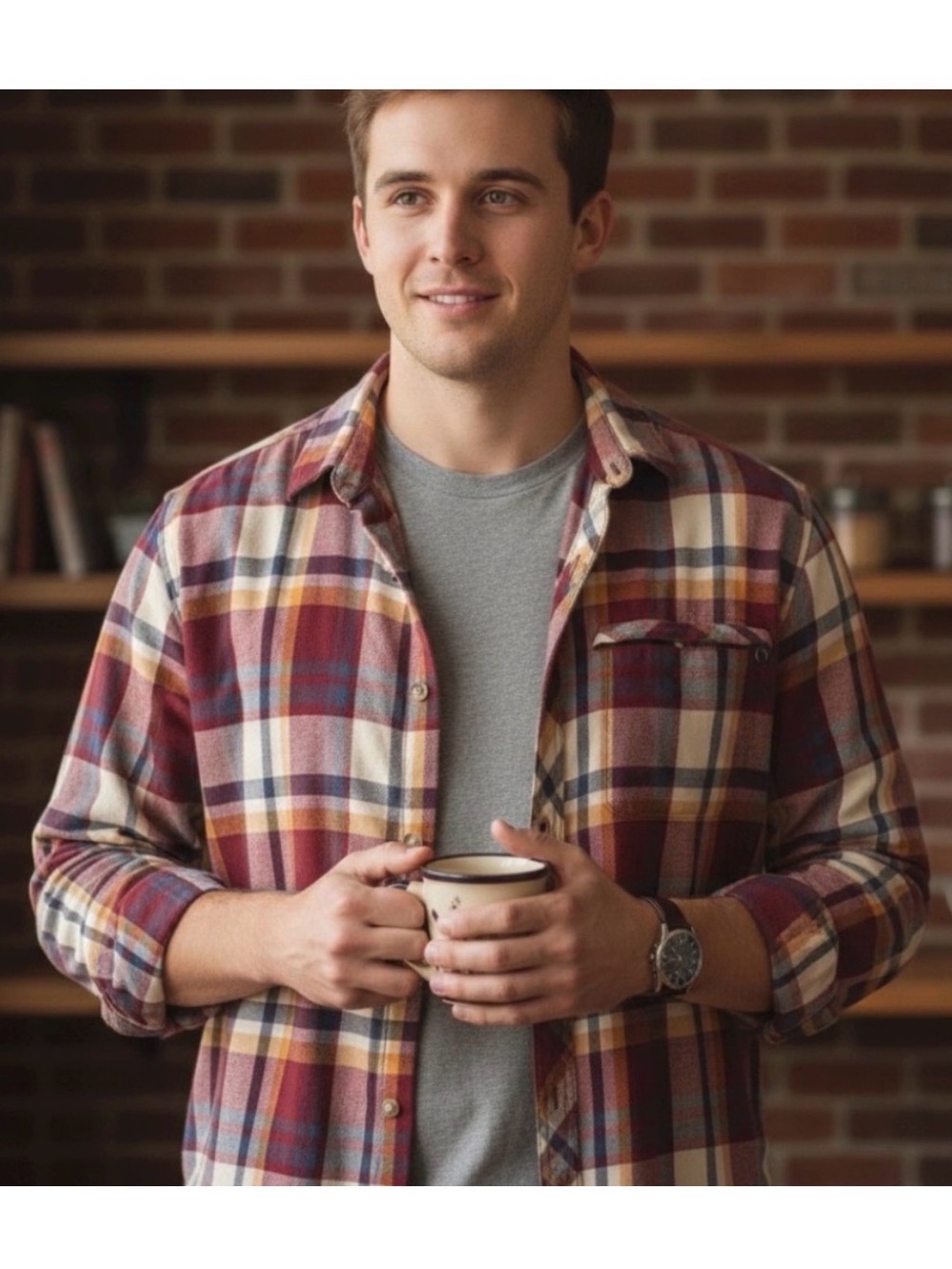 ExOfficio Men's Flannel Shirt L Multi-Plaid Cotton Blend Long Sleeve Outdoor Y2K